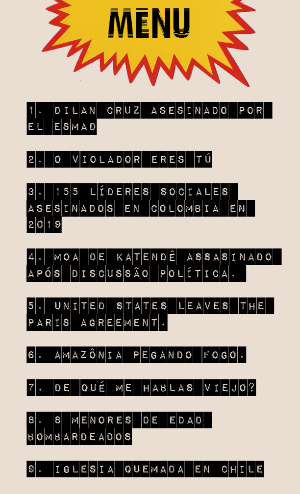 Julian Vargas Capivara Astronauta Menu